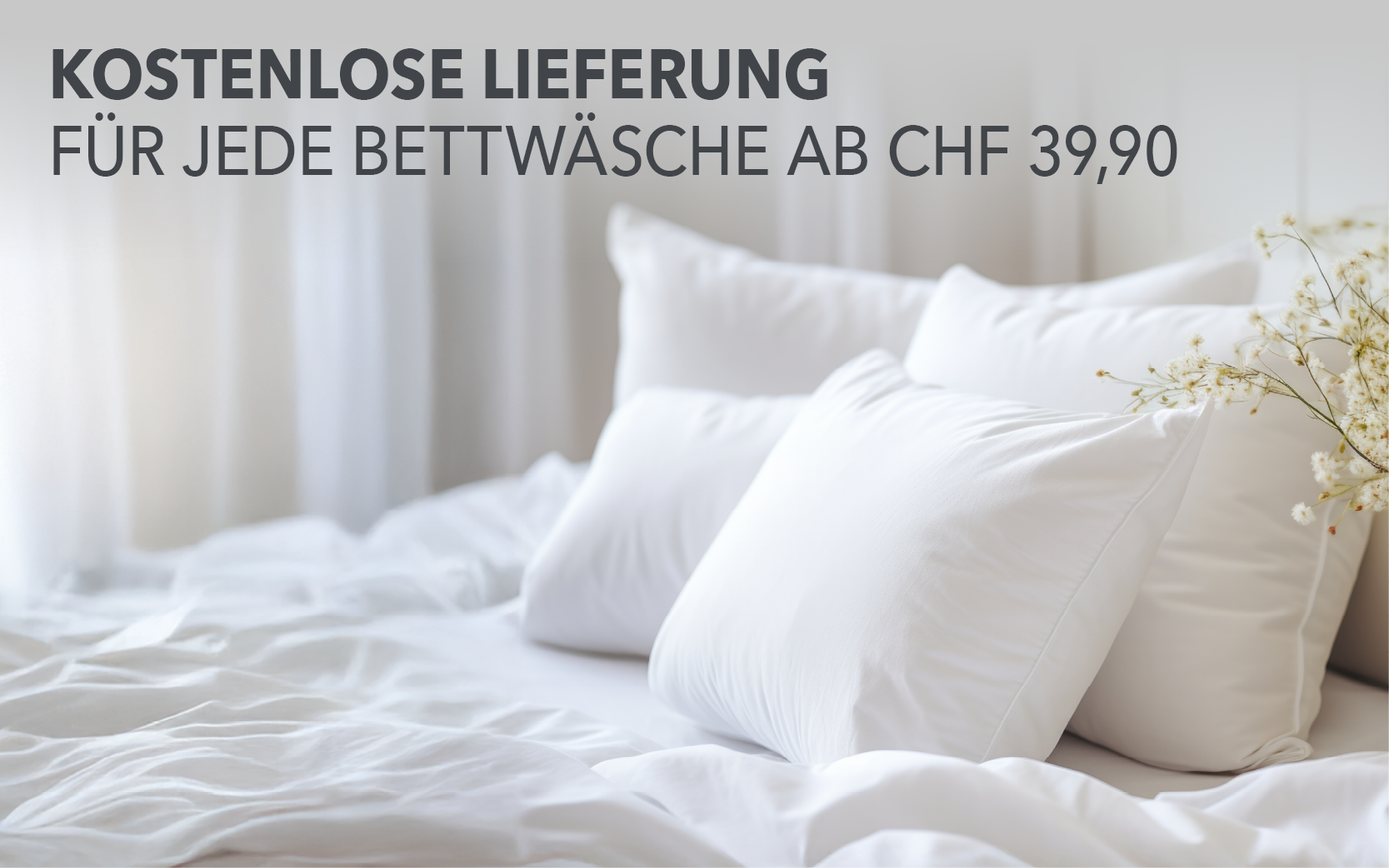 Kostenlose Lieferung ab CHF 39.90 – hochwertige Bettwäsche online kaufen bei Matratzen Concord Schweiz mit schneller Lieferung._Mobile
