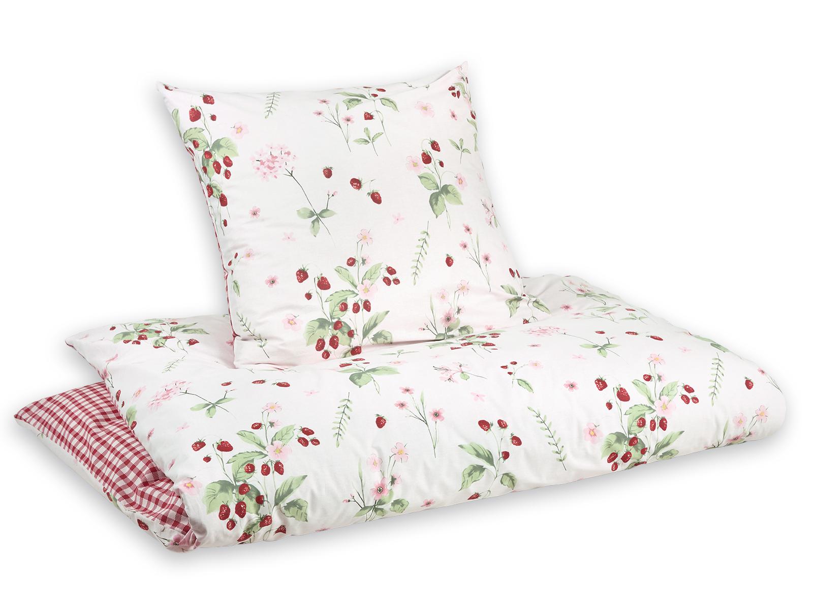 Kaeppel Walderdbeere mit Karo Renforcé Bettwäsche