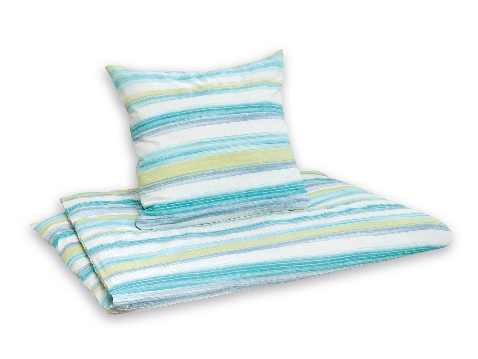 Inspiration Home Blue Brush Seersucker Bettwäsche